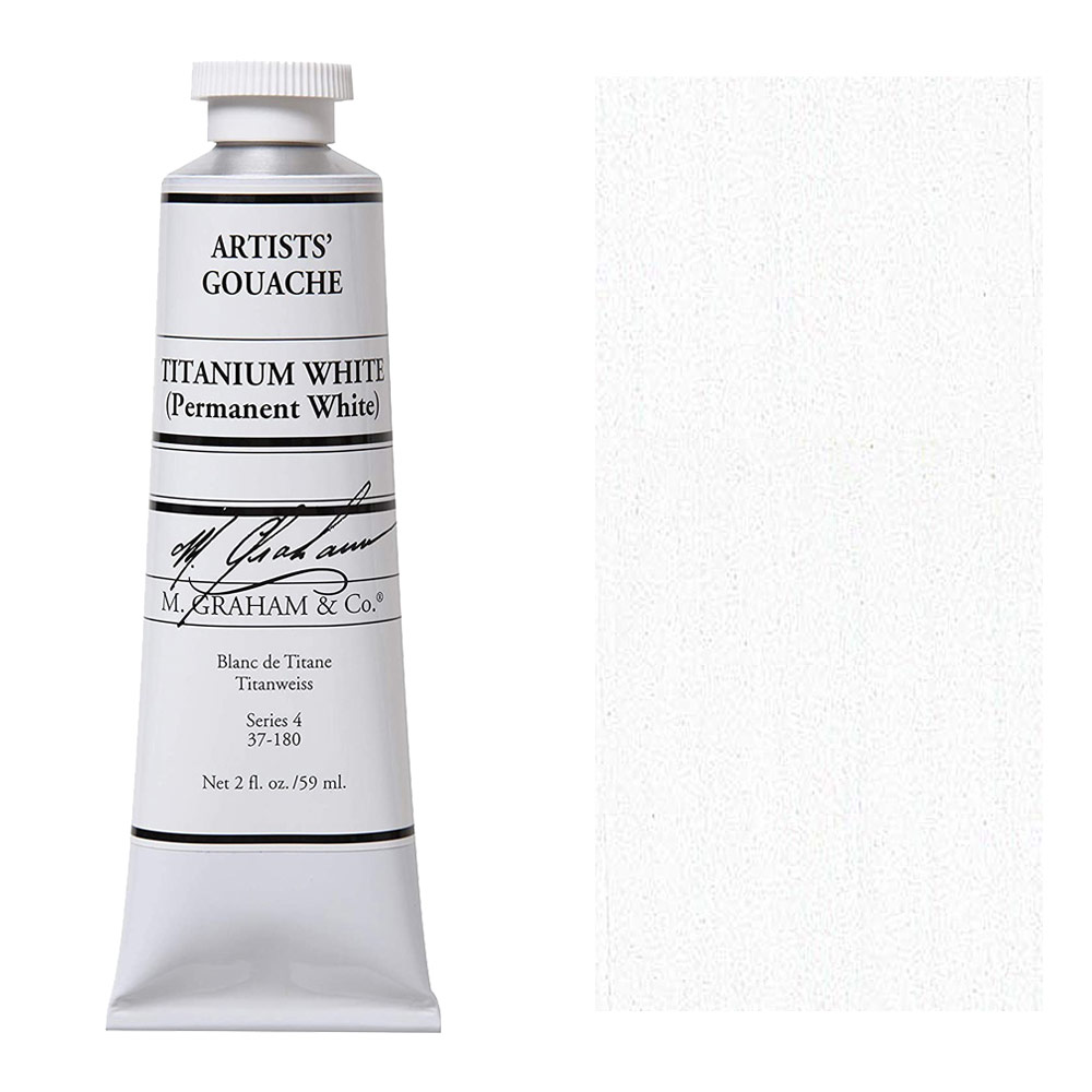 M. Graham Artists' Gouache 59ml Titanium White (Permanent White)