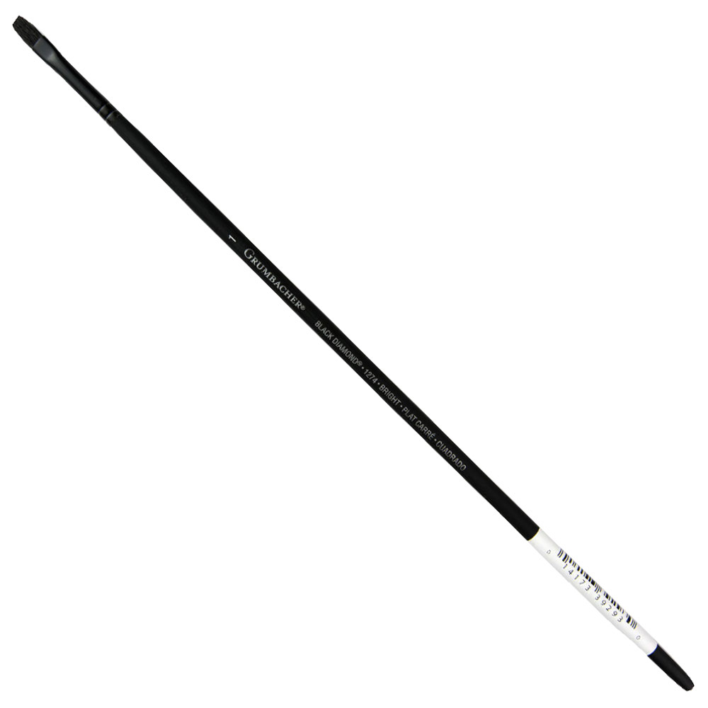 Grumbacher Black Diamond Black Bristle Brush Series 1274 Bright #1