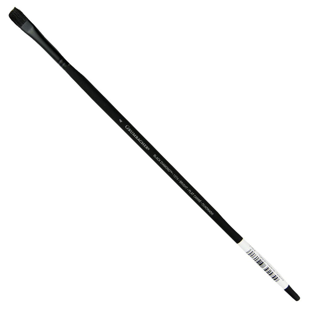 Grumbacher Black Diamond Black Bristle Brush Series 1274 Bright #4