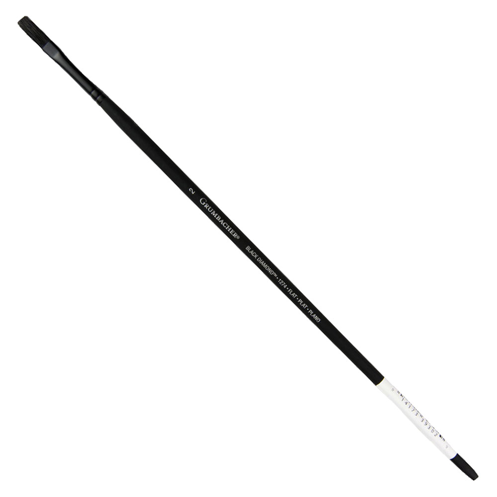 Grumbacher Black Diamond Black Bristle Brush Series 1274 Flat #2