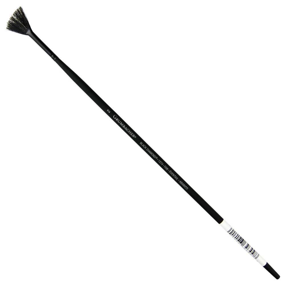 Grumbacher Black Diamond Black Bristle Brush Series 1274 Fan #2
