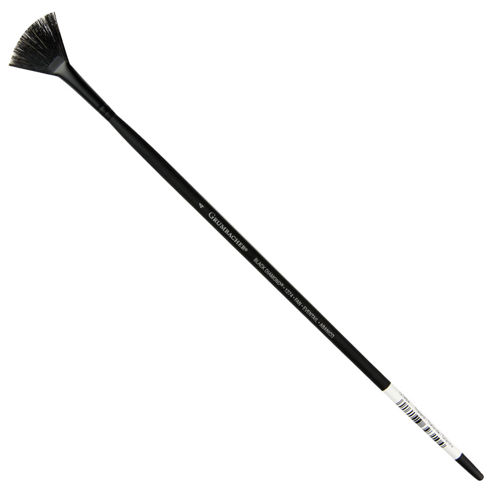 Grumbacher Black Diamond Black Bristle Brush Series 1274 Fan #4