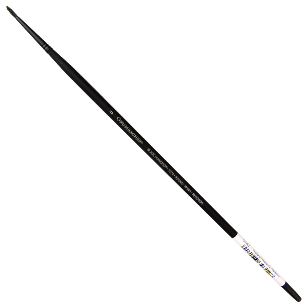 Grumbacher Black Diamond Black Bristle Brush Series 1274 Round #0
