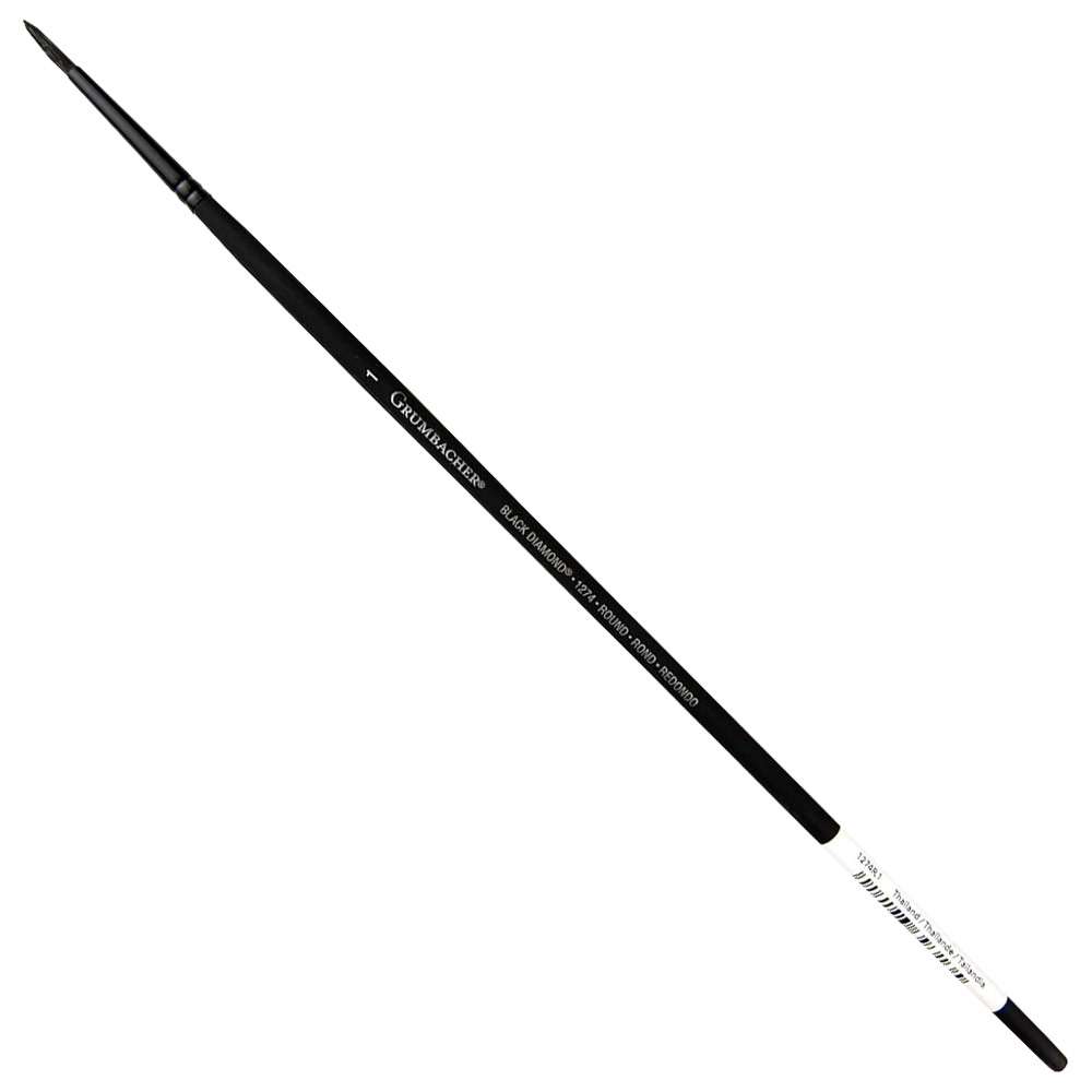 Grumbacher Black Diamond Black Bristle Brush Series 1274 Round #1