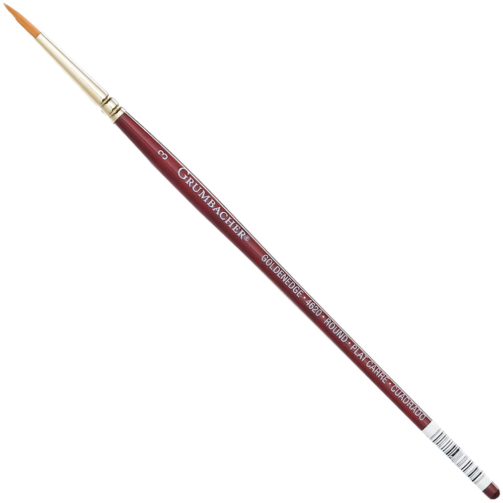 Grumbacher GOLDENEDGE Talkon Watercolor Brush Series 4620 Round #3