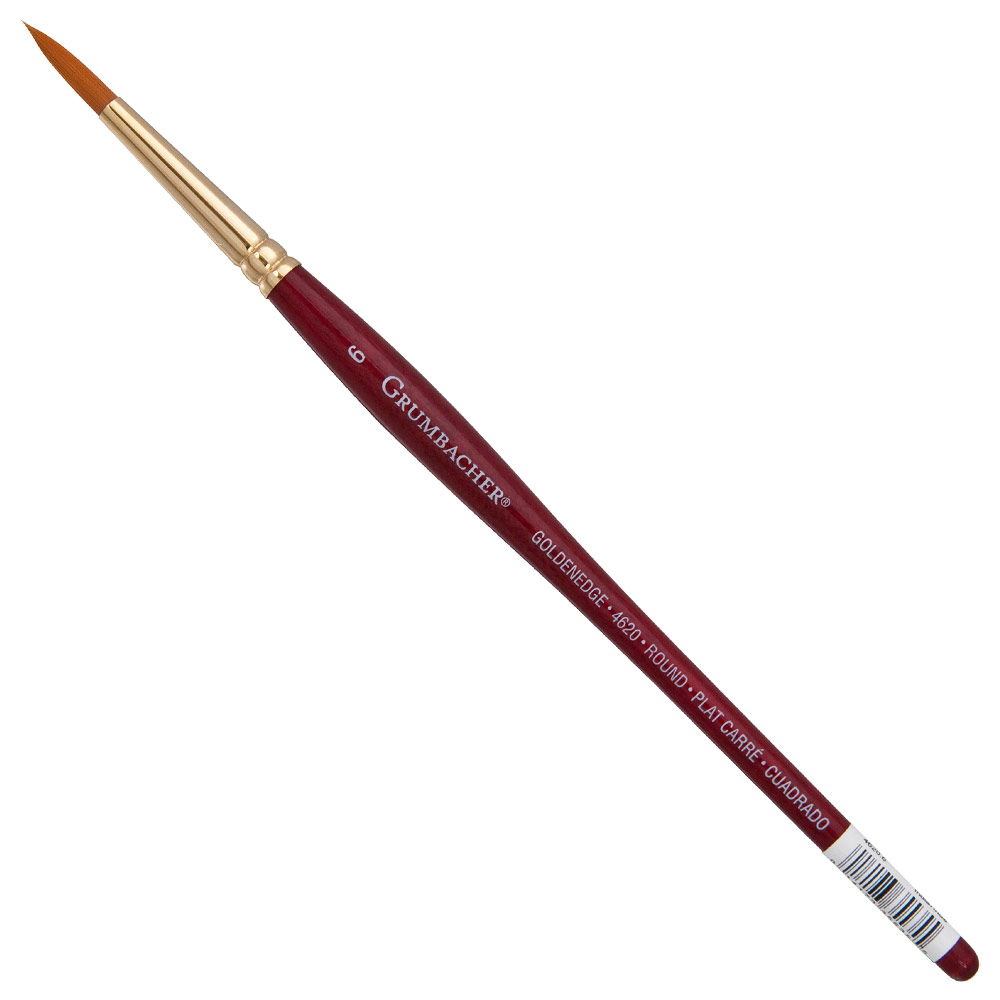 Grumbacher Goldenedge Talkon Watercolor Brush Series 4620 Round #6