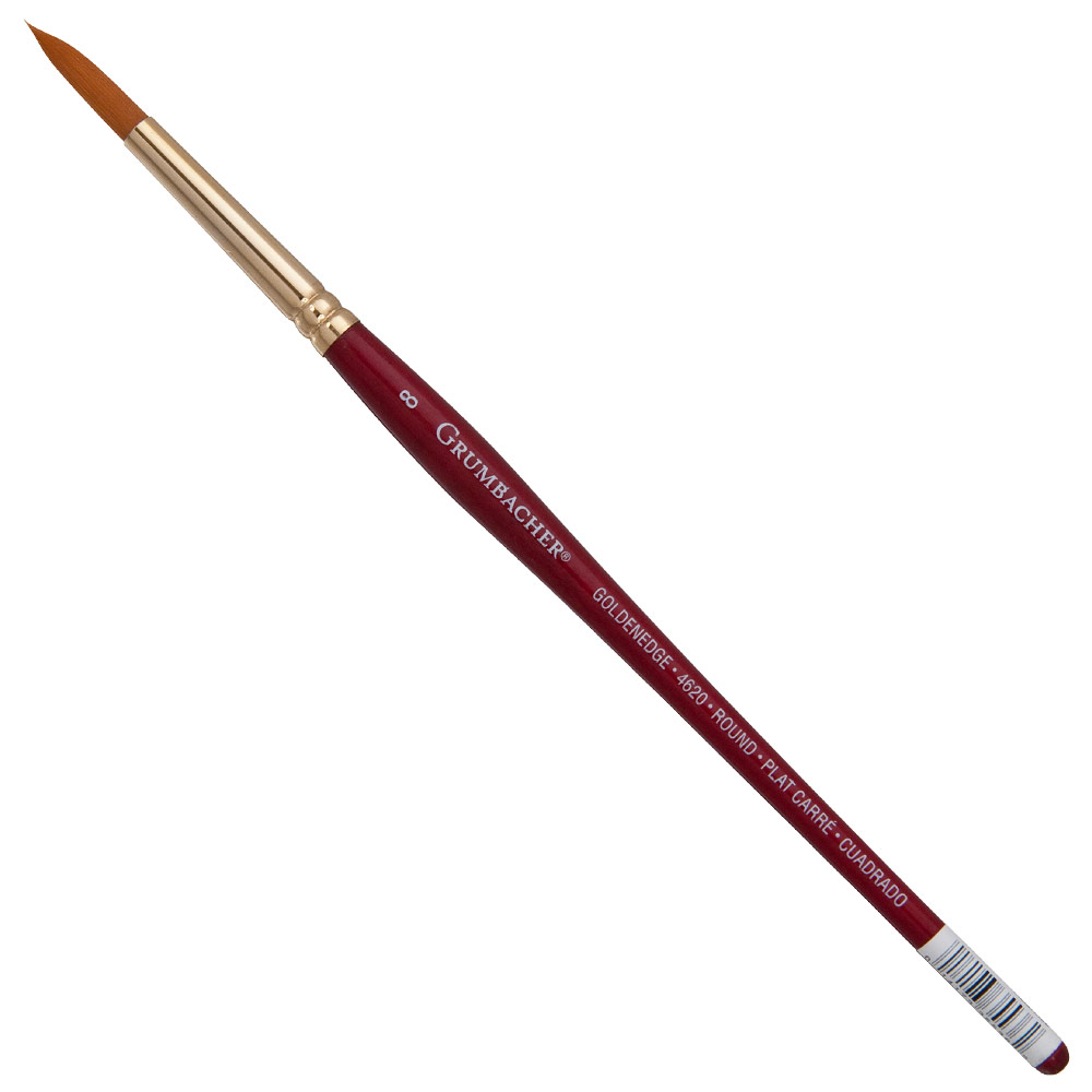Grumbacher Goldenedge Talkon Watercolor Brush Series 4620 Round #8