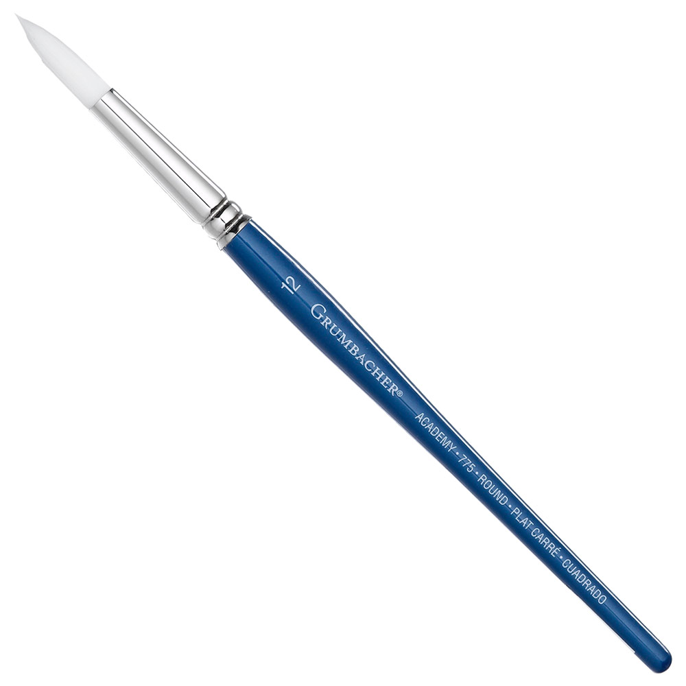 Grumbacher Academy White Bristle Brush Series 775 Round #12