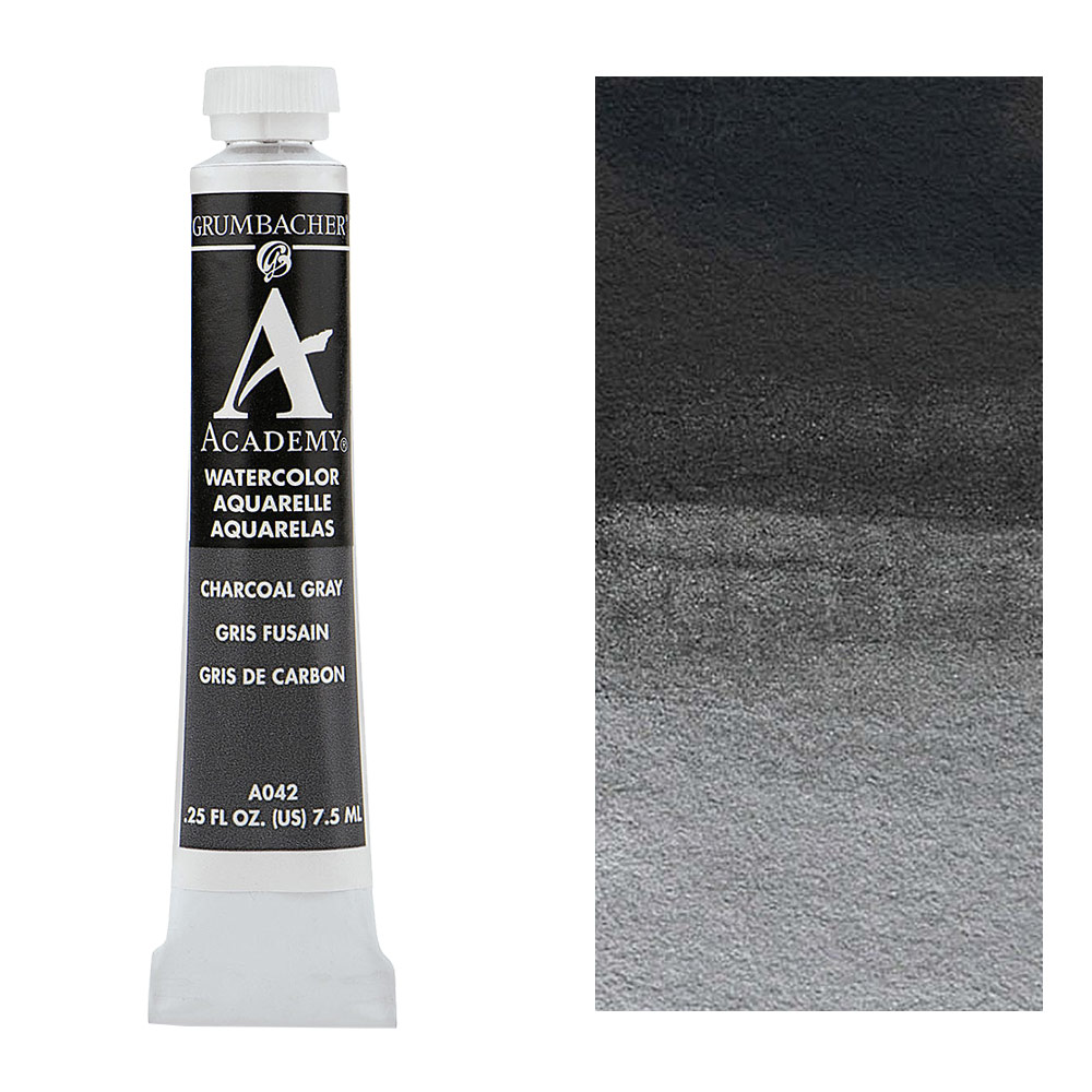 Grumbacher Academy Watercolor 7.5ml Charcoal Gray
