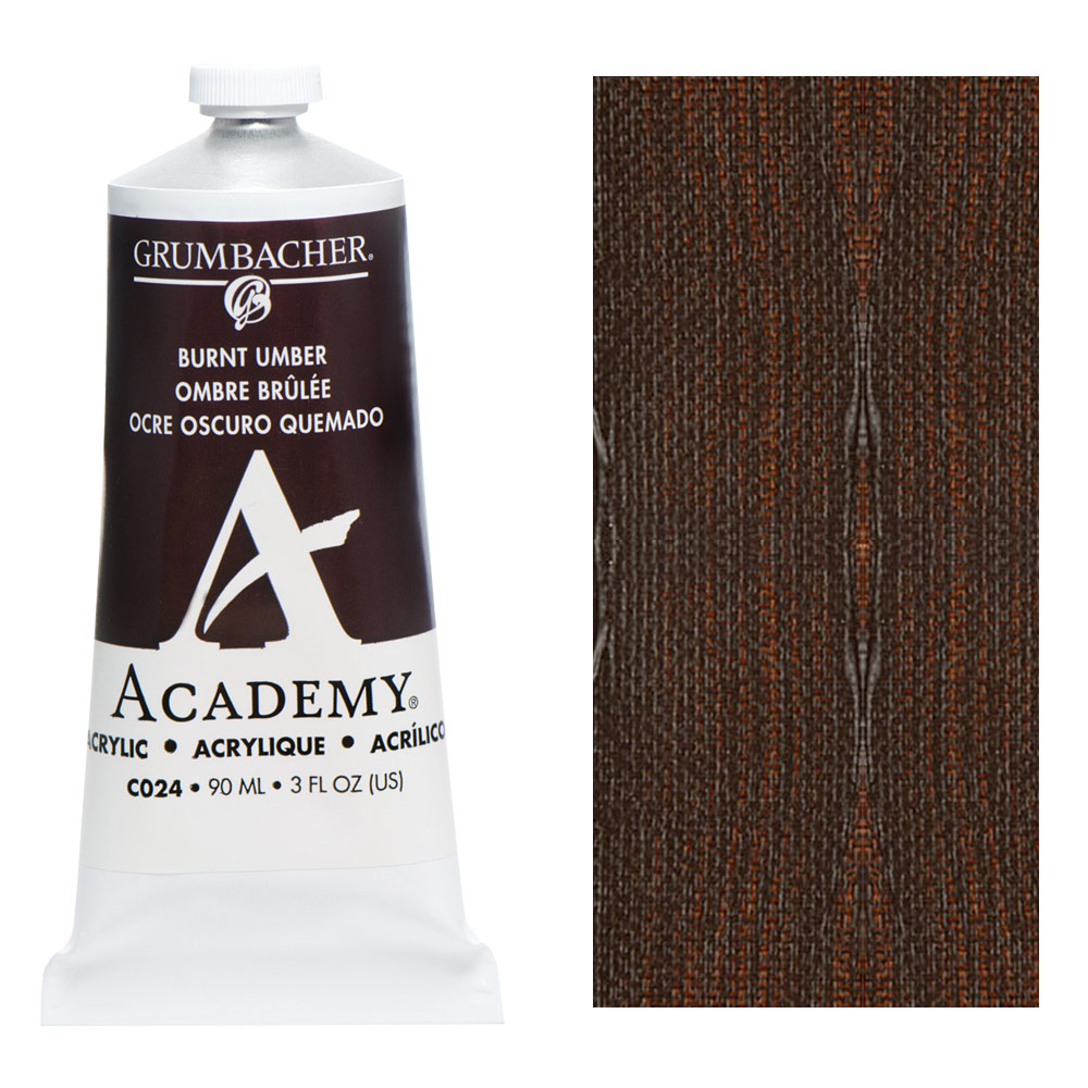 Grumbacher Academy Acrylic 90ml Burnt Umber