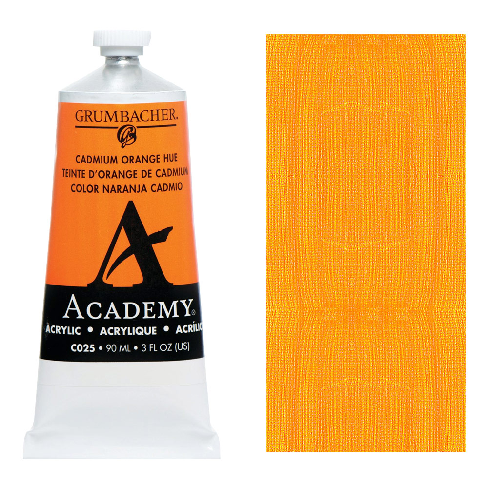 Grumbacher Academy Acrylic 90ml Cadmium Orange Hue