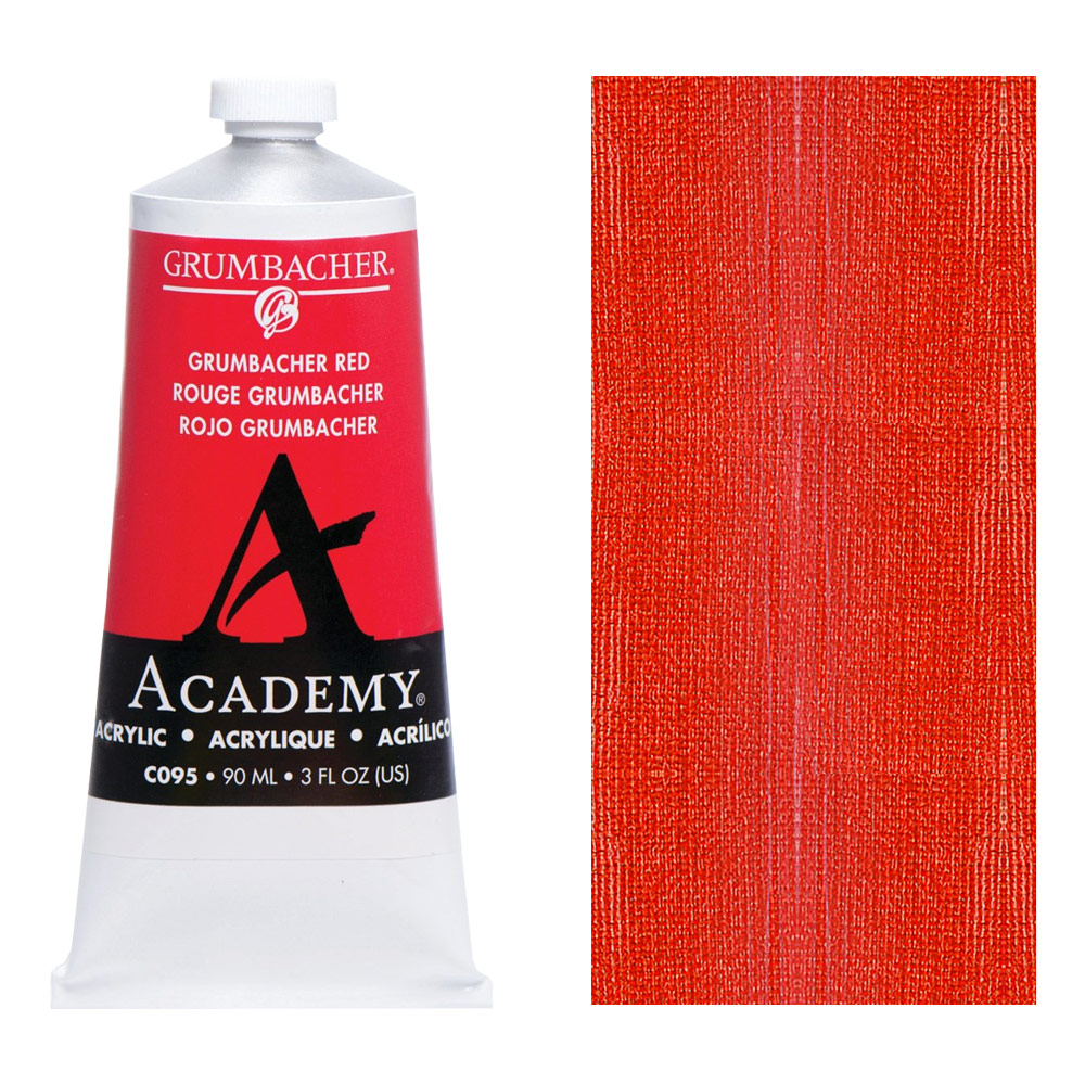 Grumbacher Academy Acrylic 90ml Grumbacher Red