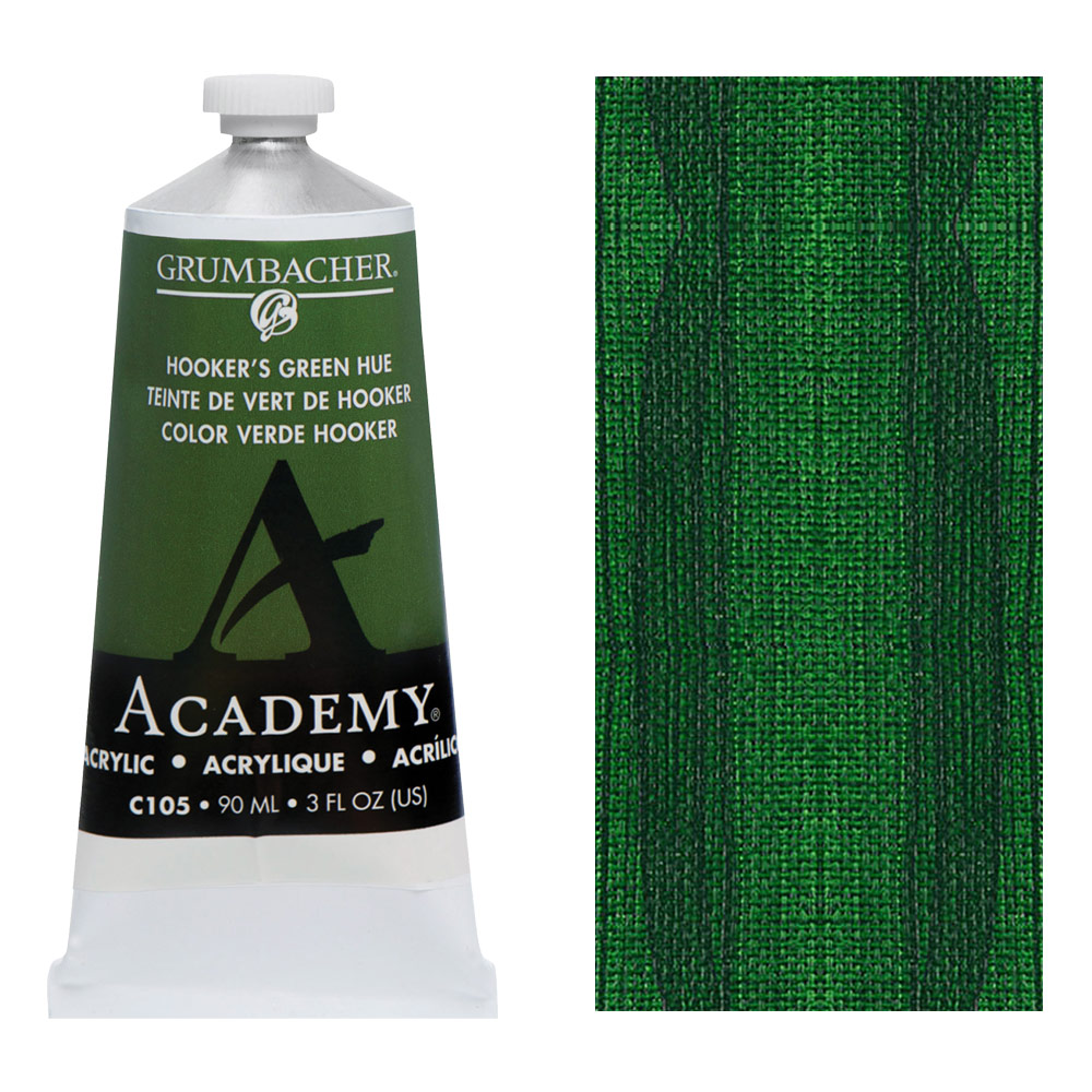 Grumbacher Academy Acrylic 90ml Hooker's Green Hue