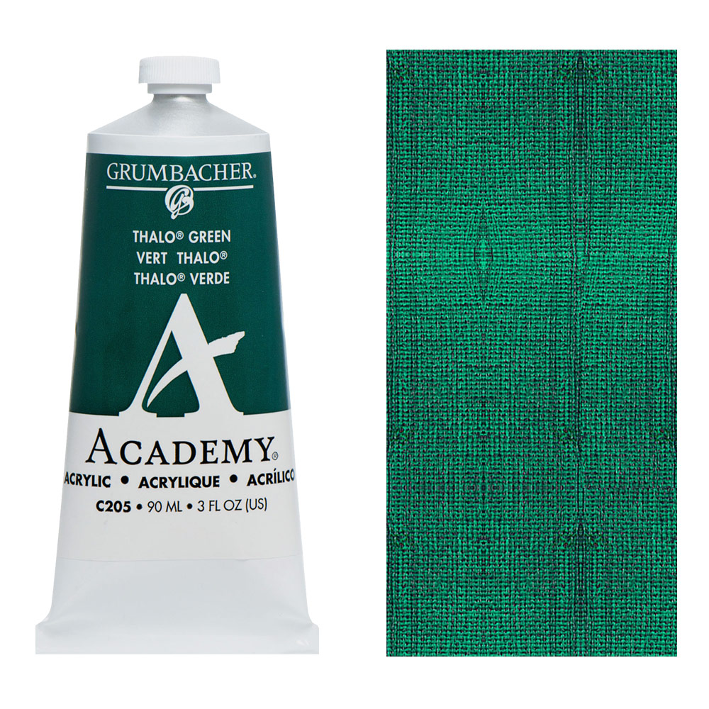 Grumbacher Academy Acrylic 90ml Thalo Green (Blue Shade)