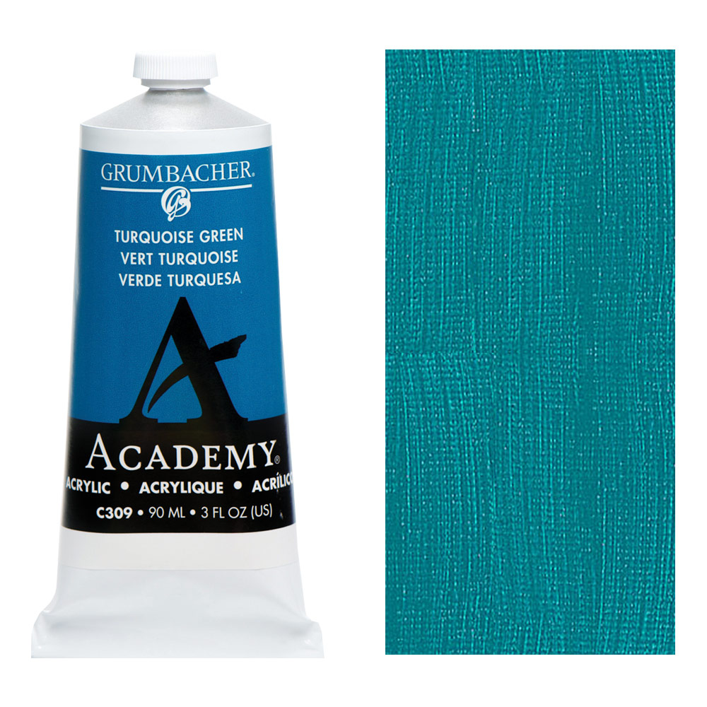 Grumbacher Academy Acrylic 90ml Turquoise Green