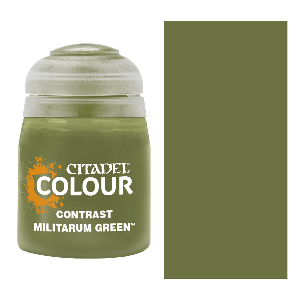 Citadel Colour Water-Based Model Paint 18ml Contrast Militarum Green