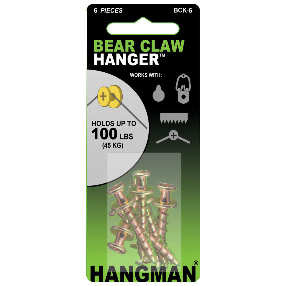 GOLD DOUBLE HEADED HANGER 1" 6pk