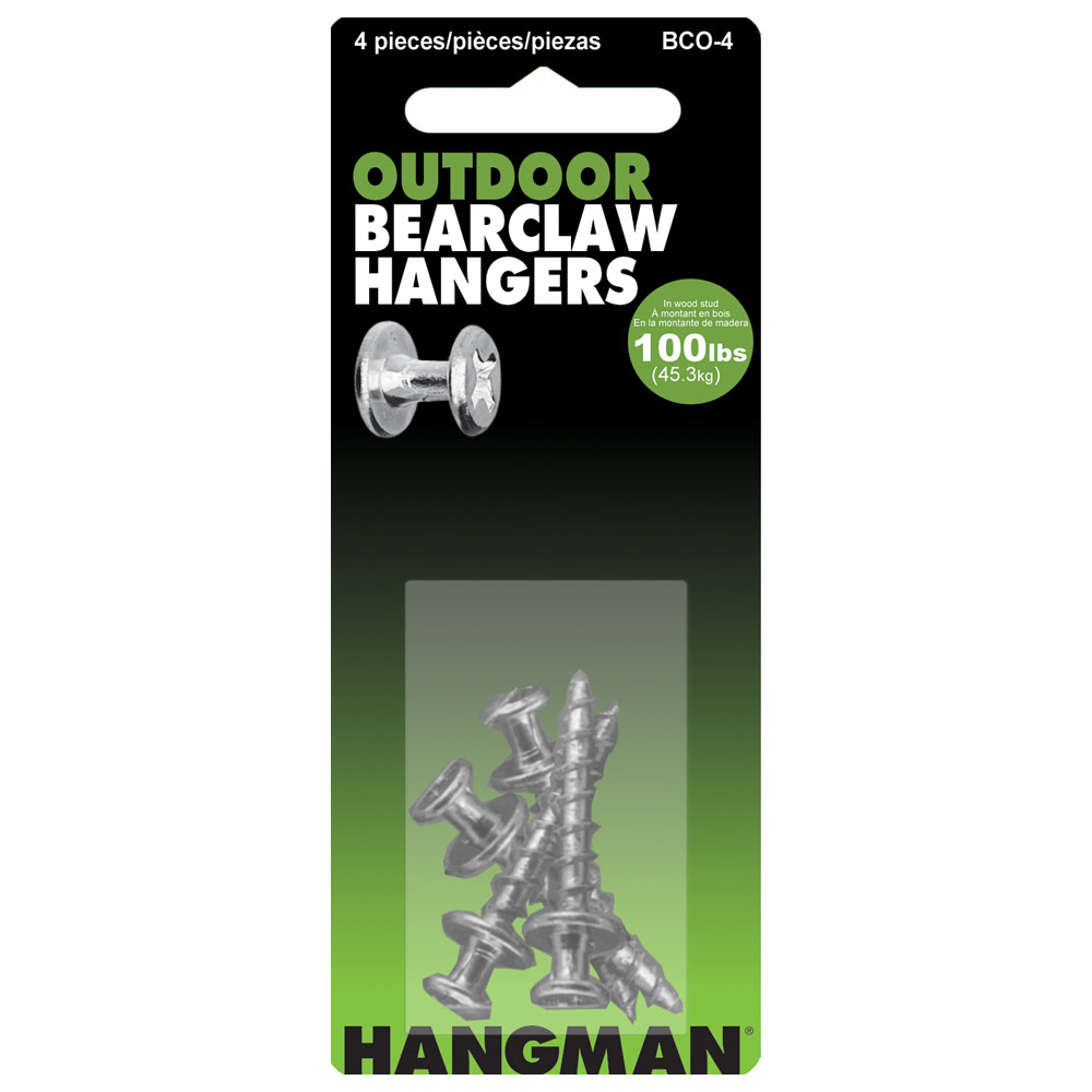 Hangman Products Outdoor Bear Claw Hangers 4 Pack