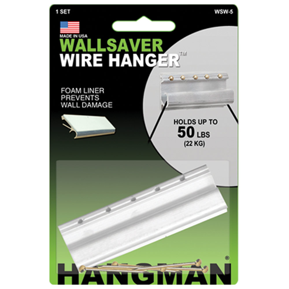 Hangman Products Apartment Safety Hanger/Wall Saver Wire Hanger 5"