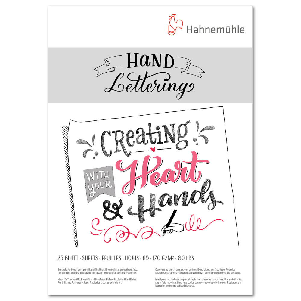 Hahnemuhle Hand Lettering Paper Pad 25 Sheets 6"x8" White