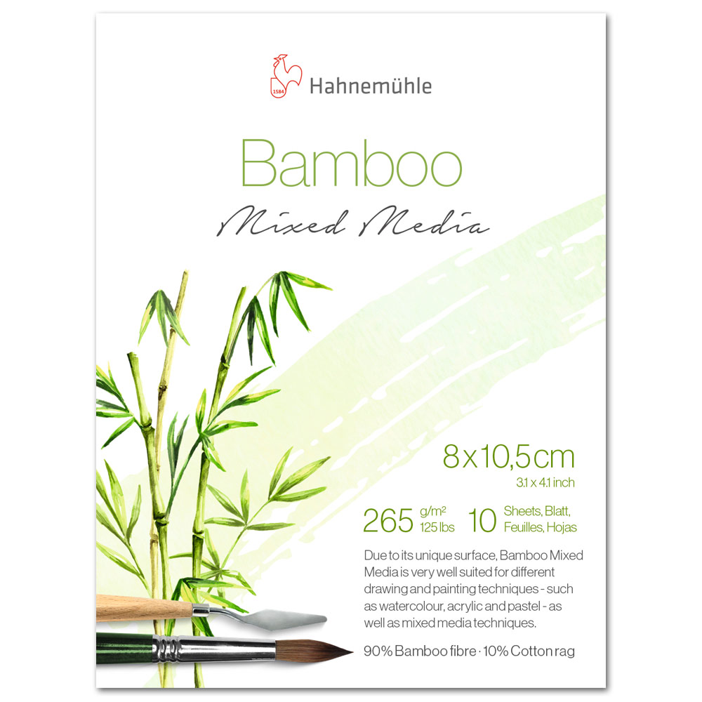 Hahnemuhle Bamboo Mixed Media Paper Mini 10 Sheets 3.15"x4.13" White