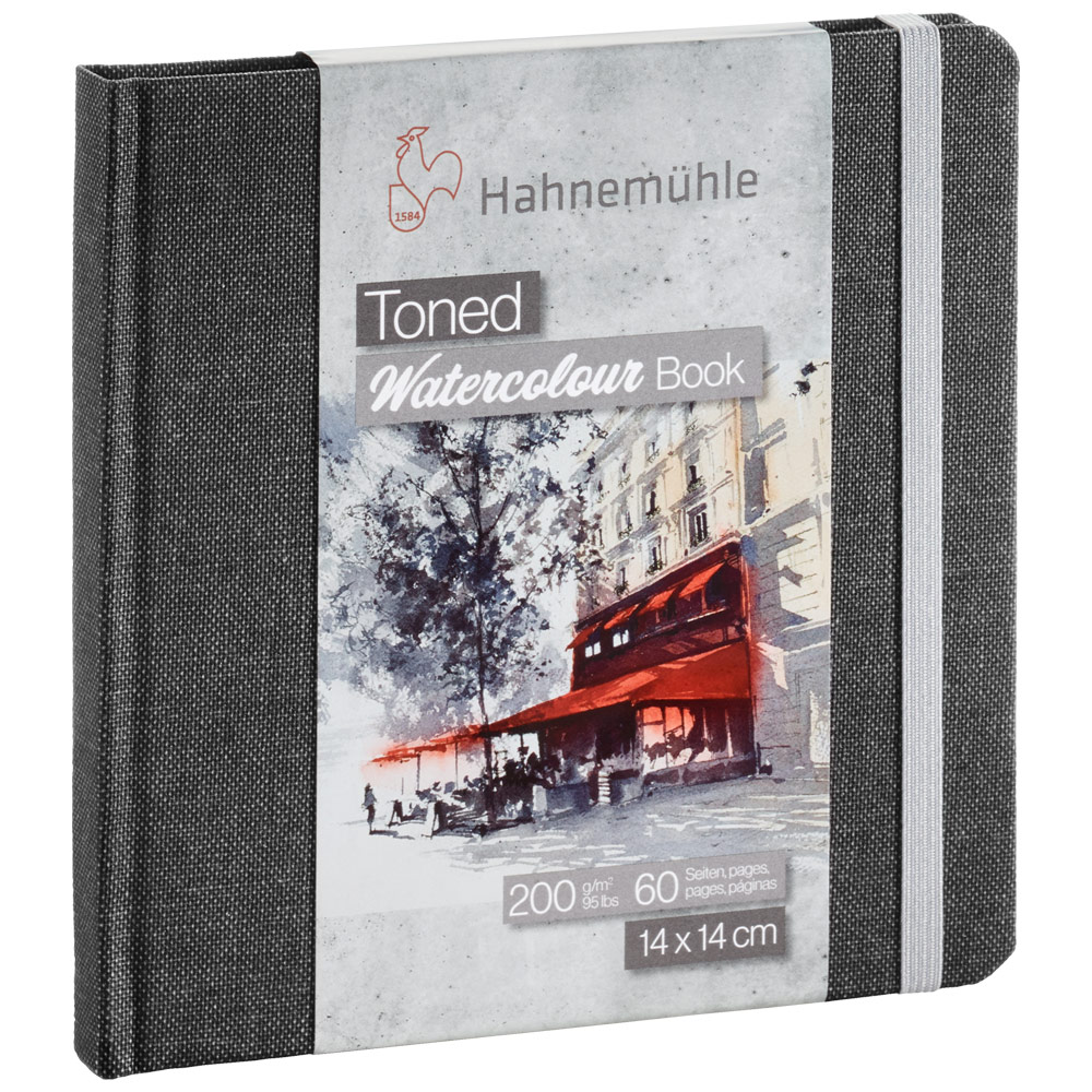 Hahnemuehle Toned Watercolor Book 95lb 5.5"x5.5" Grey