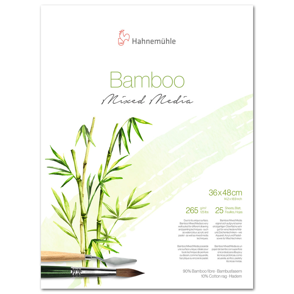 Hahnemuehle Bamboo Mixed Media Block 14.17" x 18.89" 25 Sheets