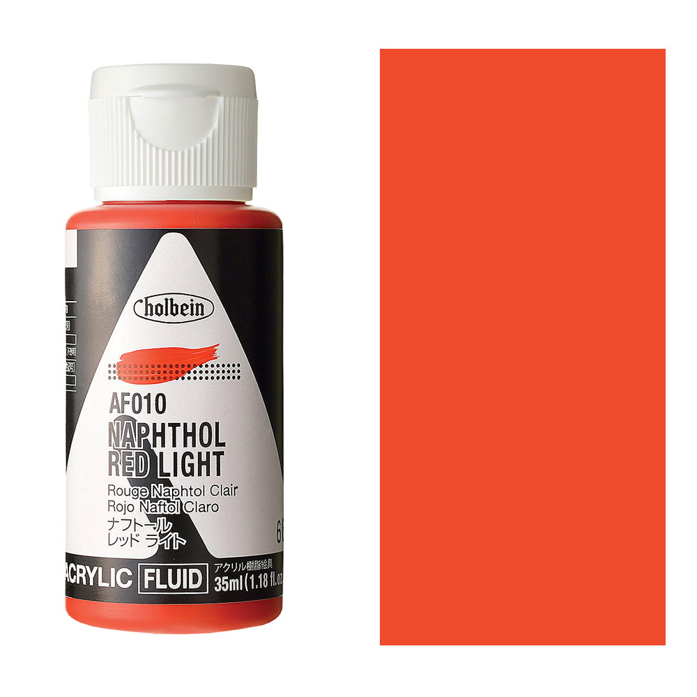 Holbein Acrylic Fluid Colors Paint 35ml Naphthol Red Light