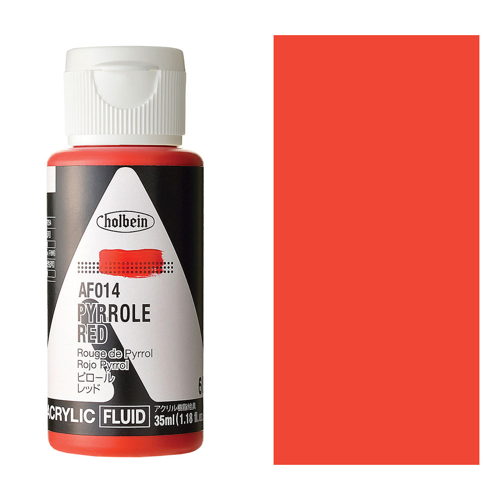 Holbein Acrylic Fluid Colors Paint 35ml Pyrrole Red