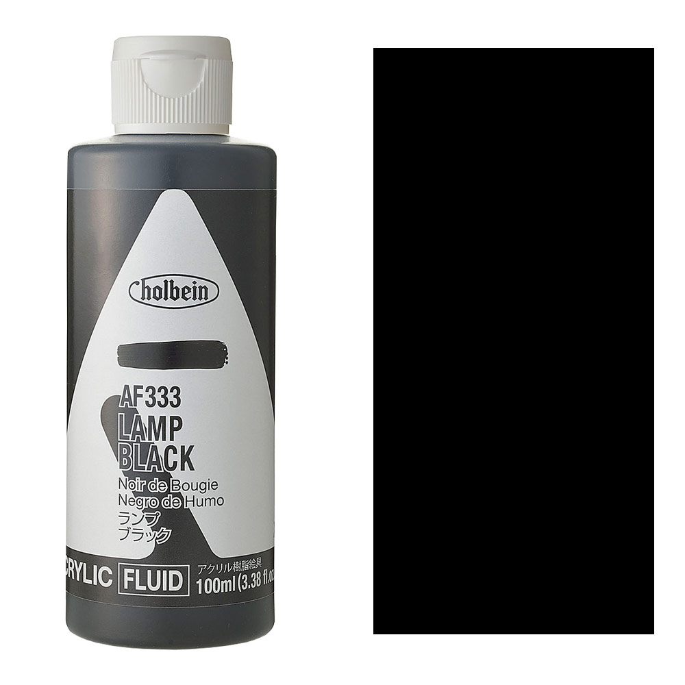Holbein Acrylic Colors Fluid Paint 100ml Lamp Black