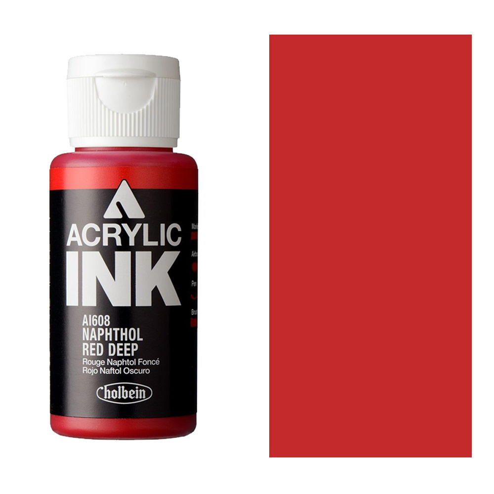 Holbein Acrylic Ink 30ml Napthol Red Deep