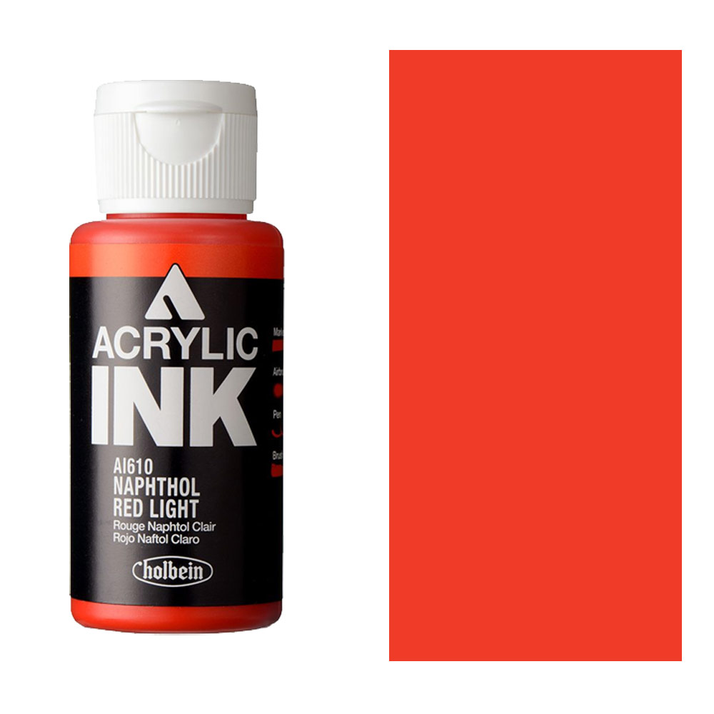 Holbein Acrylic Ink 30ml Naphthol Red Light