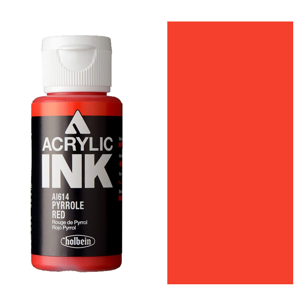 Holbein Acrylic Ink 30ml Pyrrole Red