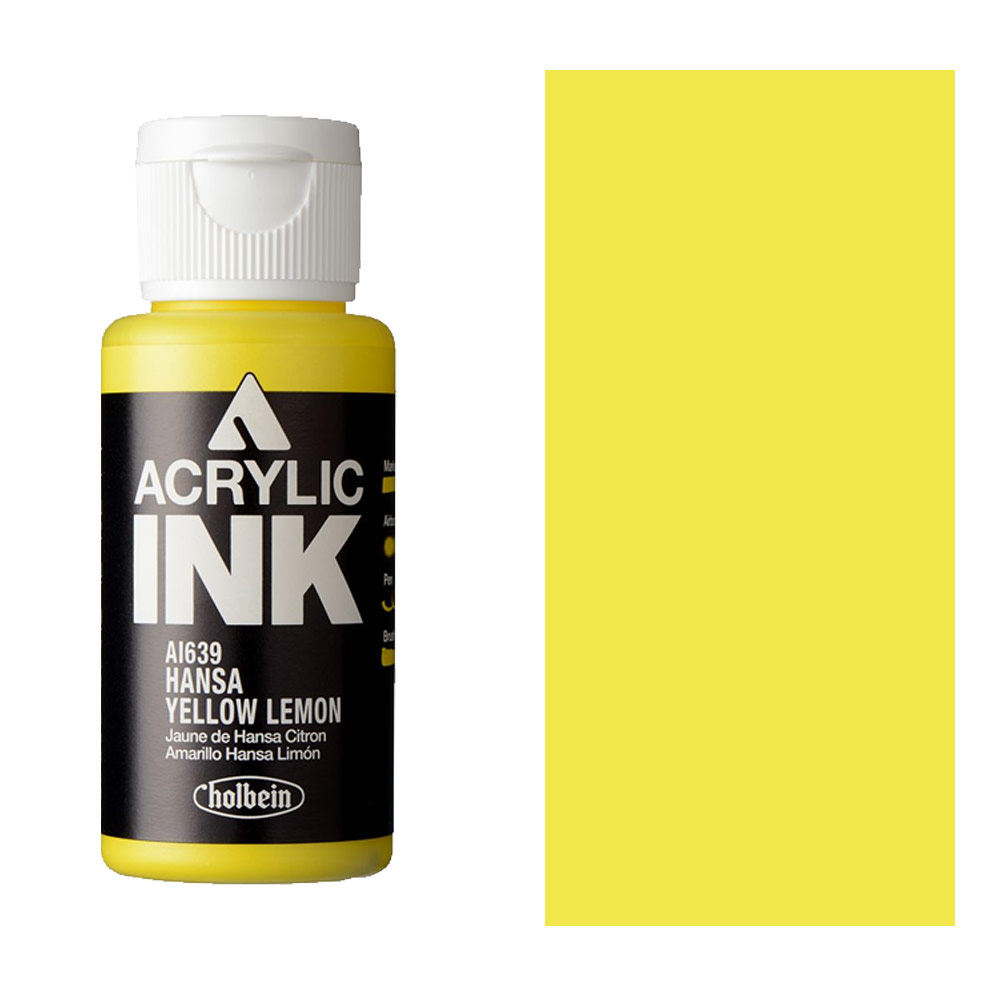Holbein Acrylic Ink 30ml Hansa Yellow Lemon