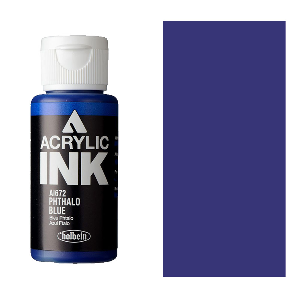 Holbein Acrylic Ink 30ml Phthalo Blue