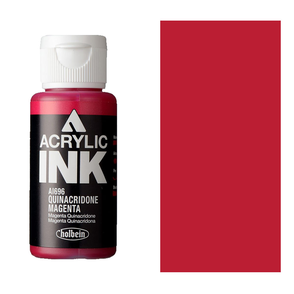 Holbein Acrylic Ink 30ml Quinacridone Magenta