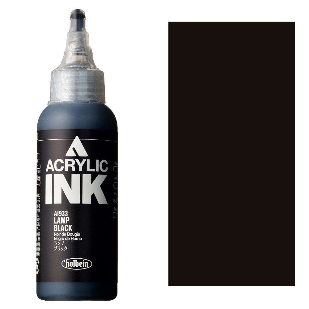 Holbein Acrylic Ink 100ml Lamp Black