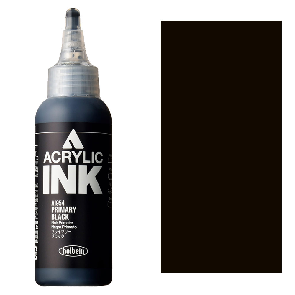 Holbein Acrylic Ink 100ml Primary Black
