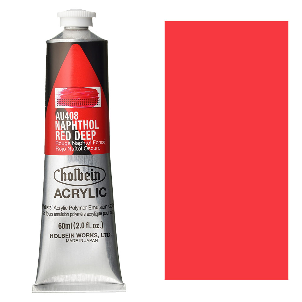 Holbein Acrylic Colors Heavy Body 60ml Napthol Red Deep