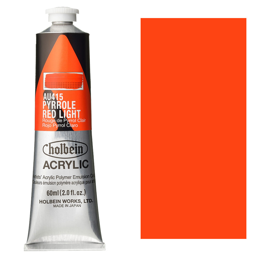 Holbein Acrylic Colors Heavy Body 60ml Pyrrole Red Light