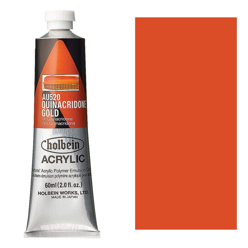 Holbein Acquerello Quinacridone Gold – Tubo 5 Ml, Extra Fine, Trasparente, Colore Per Artisti, Qualità Giapponese