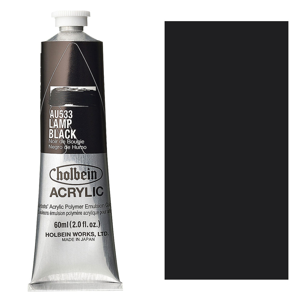 Holbein Acrylic Colors Heavy Body 60ml Lamp Black