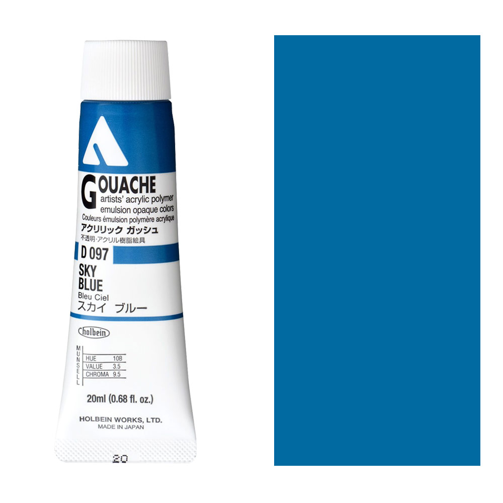 Holbein Acrylic Gouache 20ml Sky Blue