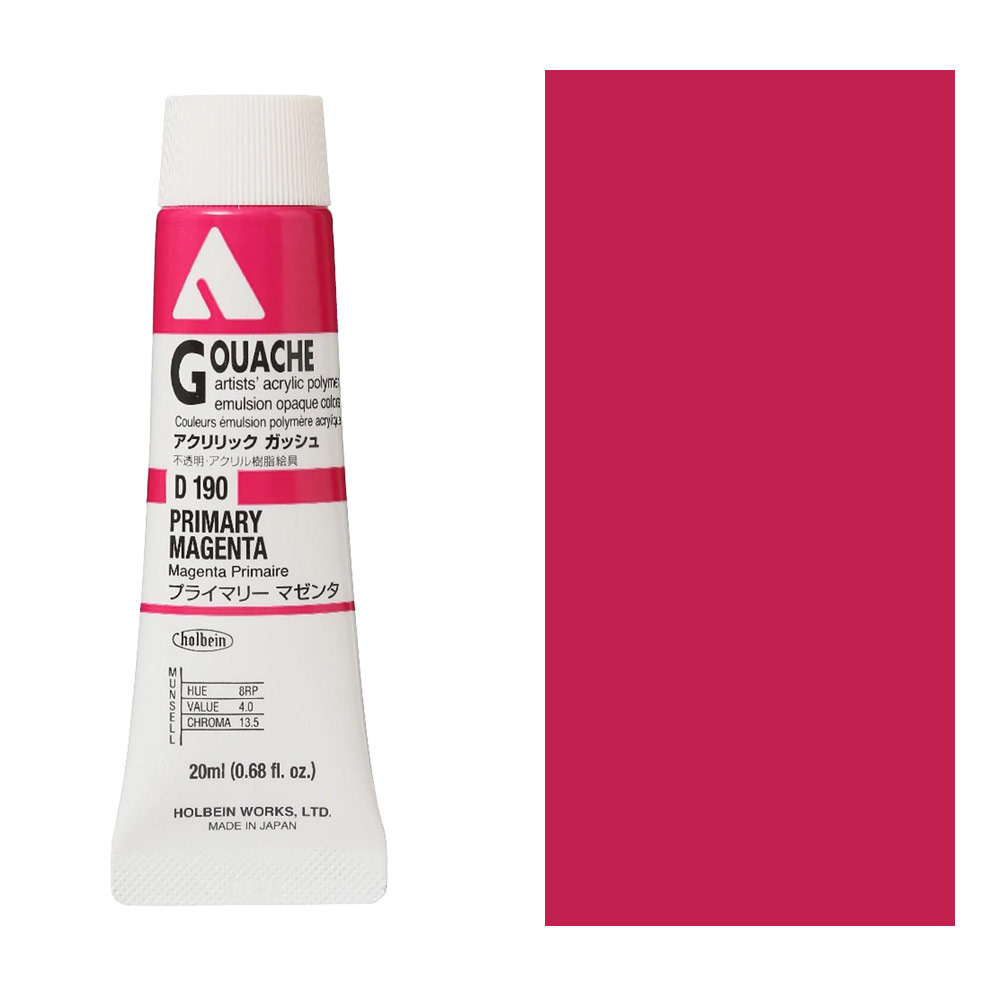 Holbein Acrylic Gouache 20ml Primary Magenta