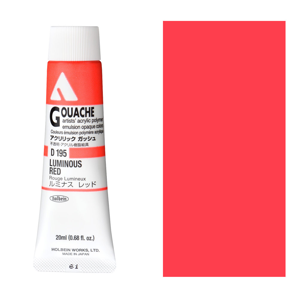 Holbein Acrylic Gouache 20ml Luminous Red