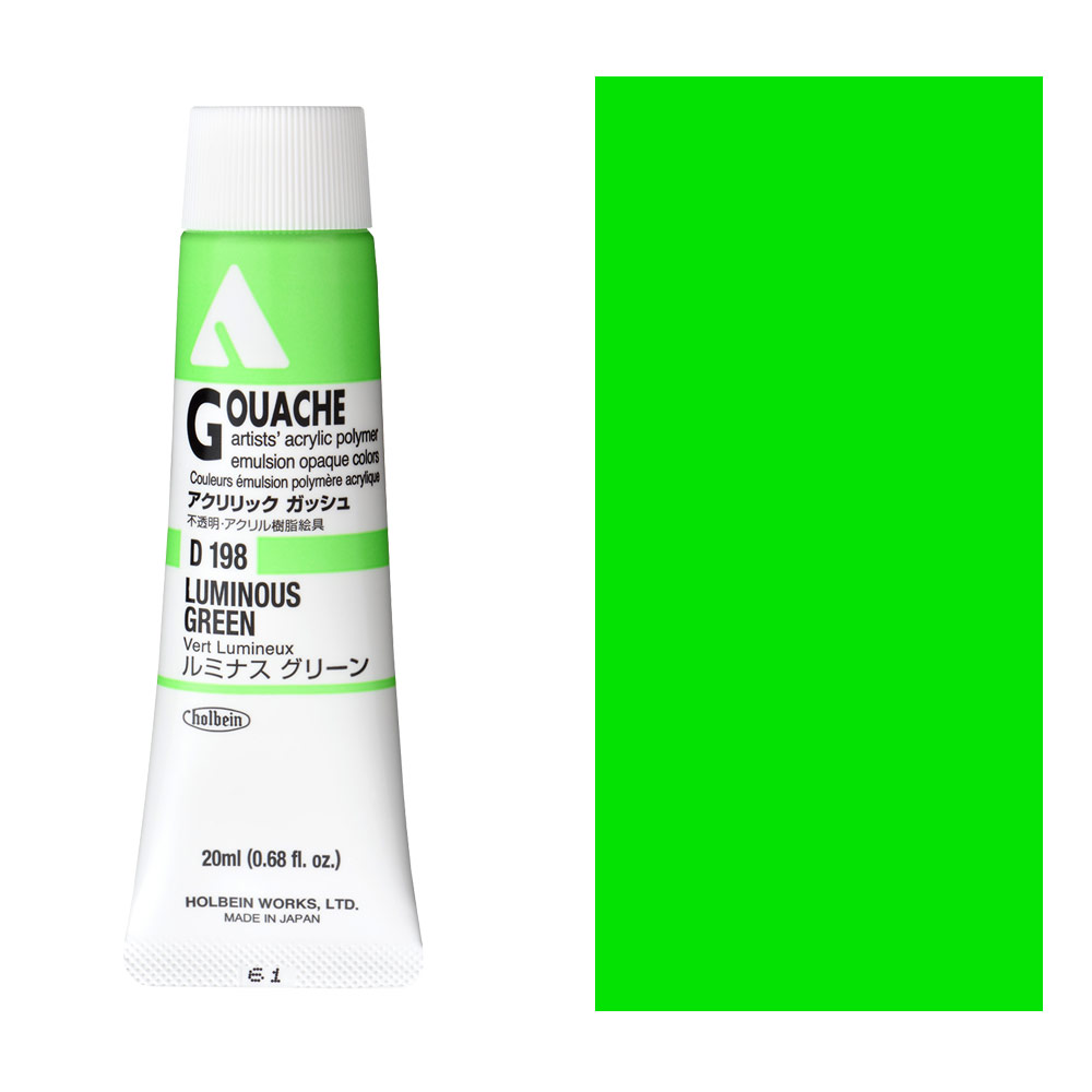 Holbein Acrylic Gouache 20ml Luminous Green