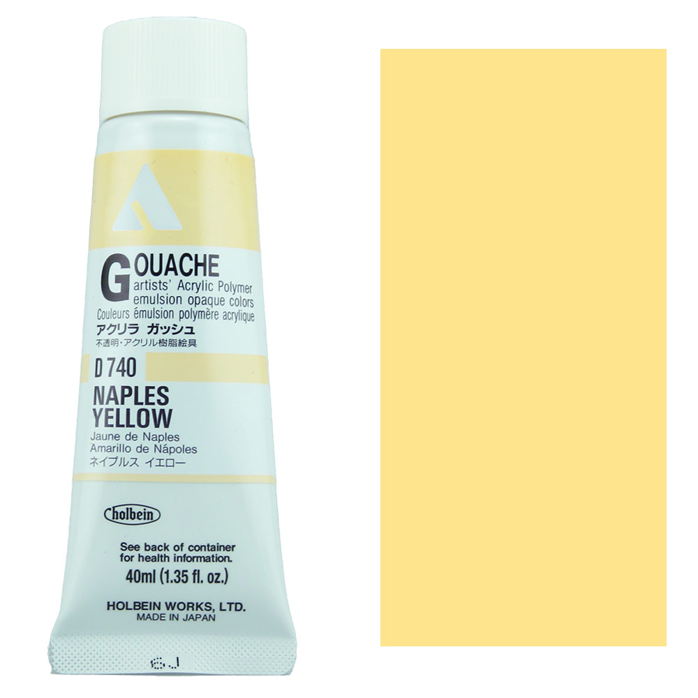 Holbein Acrylic Gouache 40ml Naples Yellow