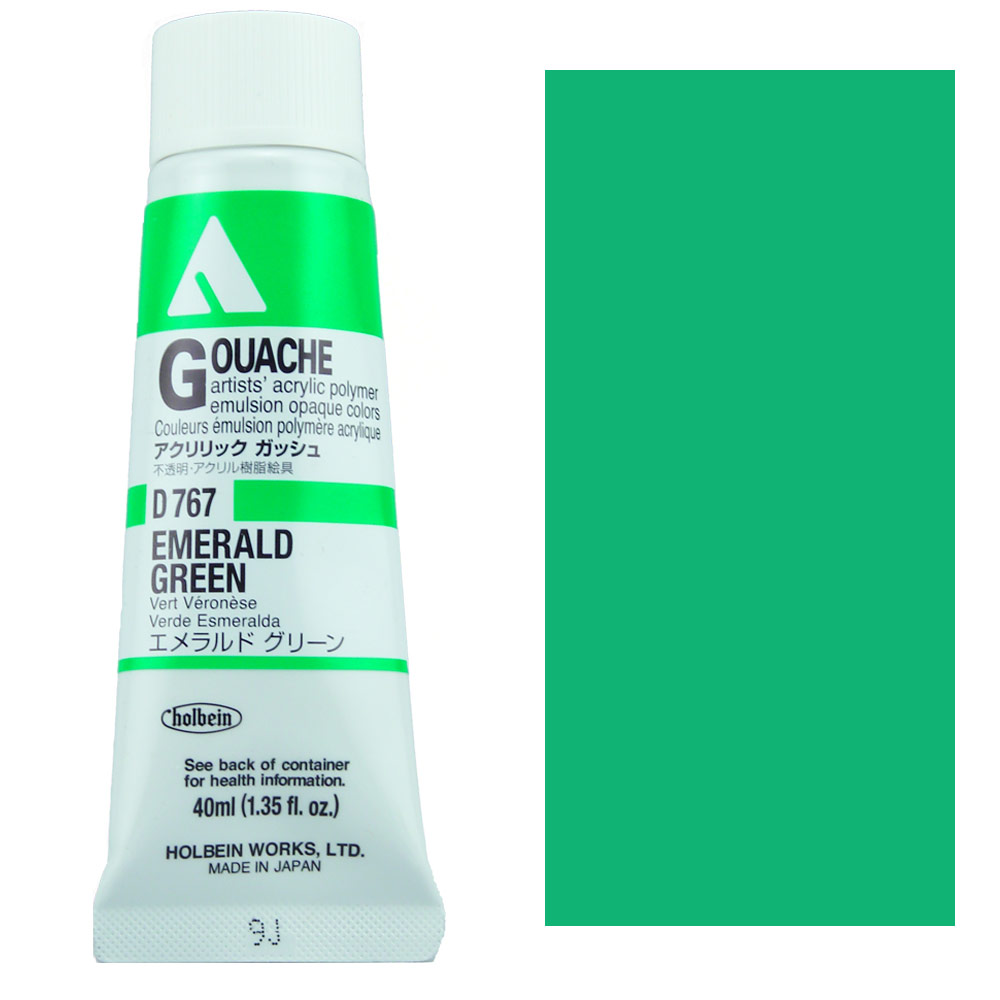 Holbein Acrylic Gouache 40ml Emerald Green