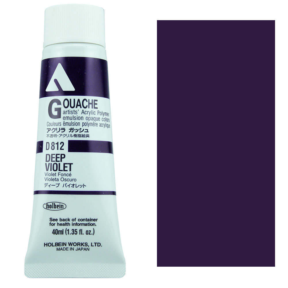 Holbein Acrylic Gouache 40ml Deep Violet