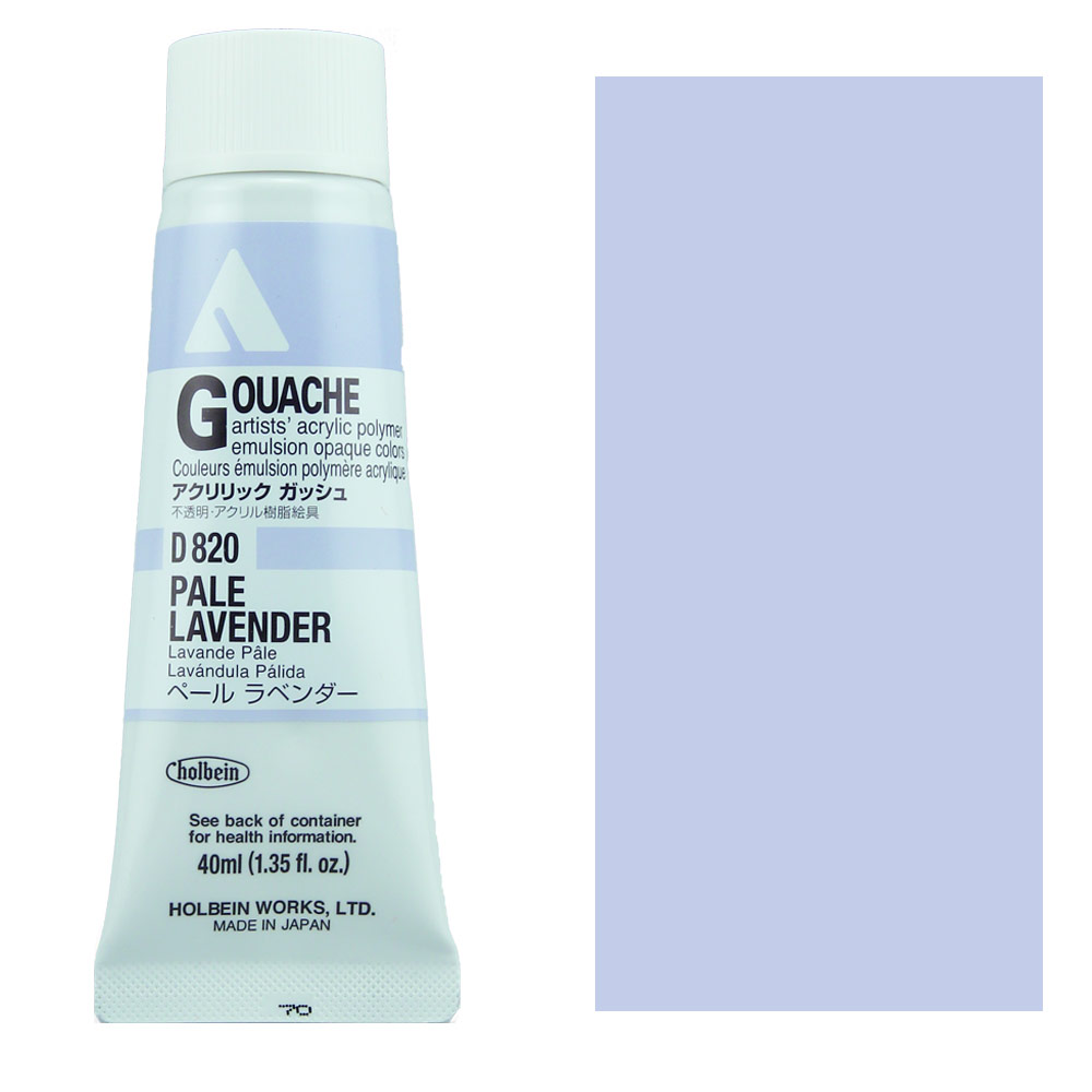 Holbein Acrylic Gouache 40ml Pale Lavender